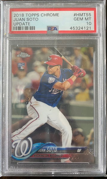 JUAN SOTO TOPPS CHROME UPDATE 2018 PSA 10 GEM MINT 