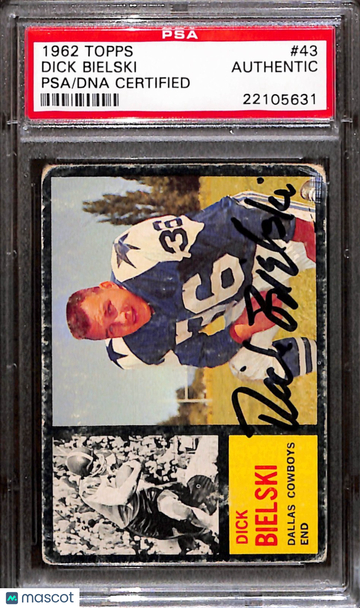 1962 Topps Dick Bielski #43 [Base] Base Set PSA A