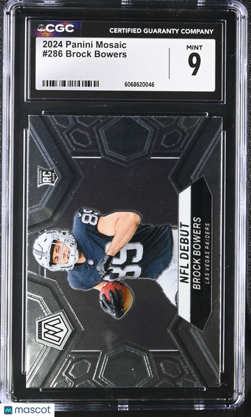 2024 Panini Mosaic Brock Bowers #286 CGC 9