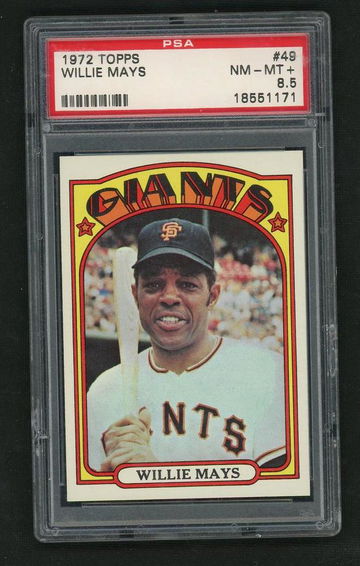 1972 Topps 49 Willie Mays PSA 8.5 NM-MT+ Giants