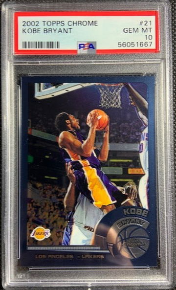2002-03 Topps Chrome Kobe Bryant #21 PSA 10 GEM MINT Los Angeles Lakers