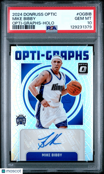 2024 Panini Donruss Optic Opti-Graphs Mike Bibby #OGBIB Holo PSA 10