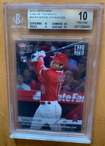 Shohei Ohtani PRISTINE 2018 Topps NOW Card of the Month April RC BGS 10