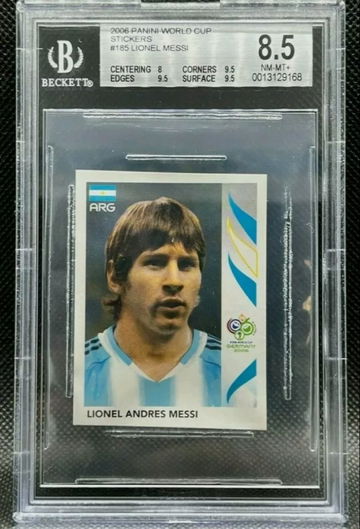 2006 Panini World Cup Stickers Lionel Messi BGS 8.5 (SHIPS TRACKED FROM CANADA)