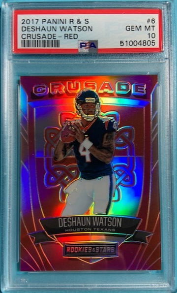 2017 Rookies & Stars Crusade Red #6 Deshaun Watson RC Rookie /99 SP PSA 10 POP 5