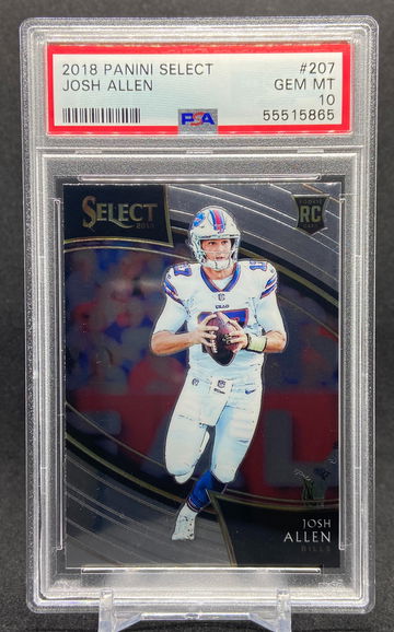 2018 Panini Select Field Level 207 Josh Allen Rookie PSA 10