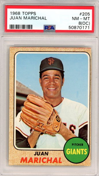 1968 TOPPS JUAN MARICHAL PSA 8  (OC) NM-MT (OC)