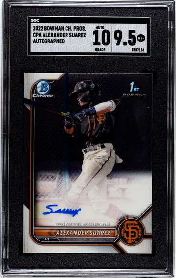 SGC 9.5 2022 Bowman Chrome Alexander Suarez Auto