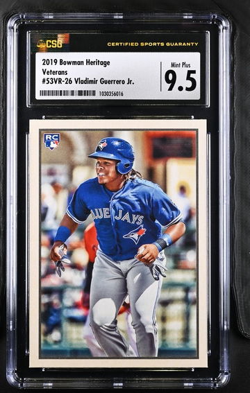 2019 Bowman Heritage Vladimir Guerrero Jr Rookie Card CSG 9.5 Mint Plus