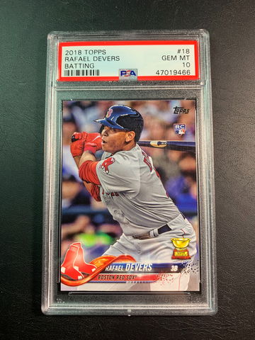 Rafael Devers 2018 Topps Rookie PSA 10.