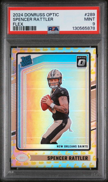 2024 Panini Donruss Optic Flex Spencer Rattler #289 /149 PSA 9