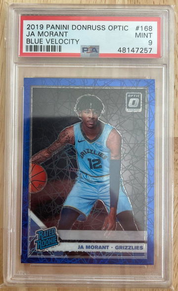 2019 Panini Donruss Optic Ja Morant Blue Velocity #168 PSA 9 