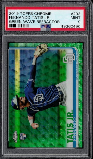2019 Topps Chrome Fernando Tatis Jr Green Wave Refractor