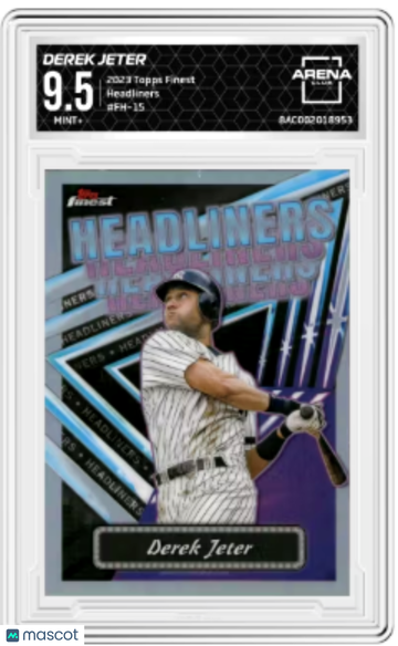 2023 Topps Finest Headliners Derek Jeter #FH-15 Arena Club 9.5