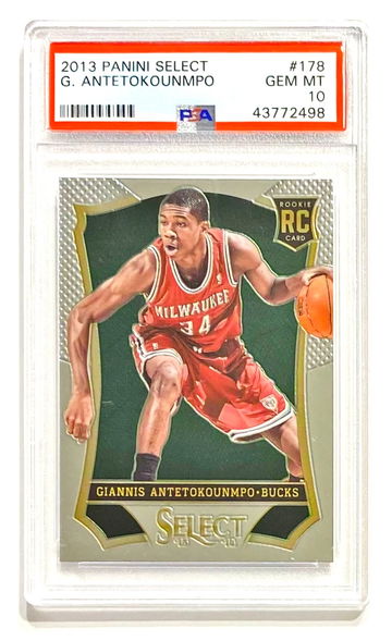 2013-14 Panini Select Giannis Antetokounmpo #178 Rookie PSA 10 Gem Mint
