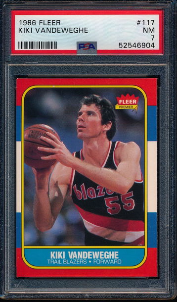 1986 Fleer Kiki Vandeweghe PSA 7 NM