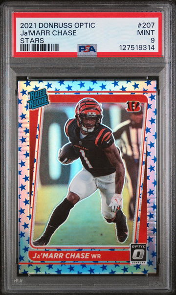 2021 Donruss Optic Rated Rookie Stars Ja'Marr Chase #207 PSA 9