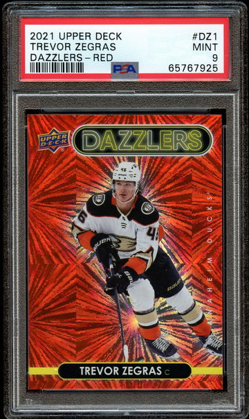 2021 Upper Deck Trevor Zegras Red Dazzlers PSA9