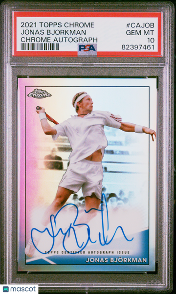 2021 Topps Chrome Tennis Chrome Autographs Jonas Bjorkman #CAJOB PSA 10