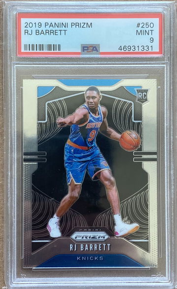 2019-20 Panini Prizm RJ Barrett RC #250 PSA 9 MINT