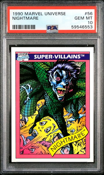1990 Marvel Universe NIGHTMARE #56 🔥 Super-Villain Card 🔥 PSA 10 GEM - POP 19!