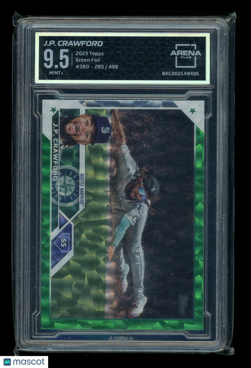 2023 Topps Green Foil J.P. Crawford #380 /499 Arena Club 9.5