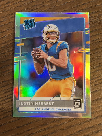 2020 Donruss Optic Justin Herbert Holo Prizm Rookie RC #153
