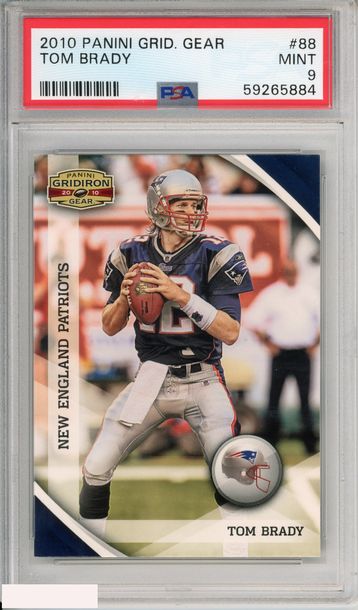 2010 PANINI GRIDIRON GEAR TOM BRADY #88 NEW ENGLAND PATRIOTS PSA 9 MINT