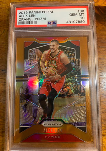 Alex Len Prizm orange Psa 10 #38 Hawks Atlanta 