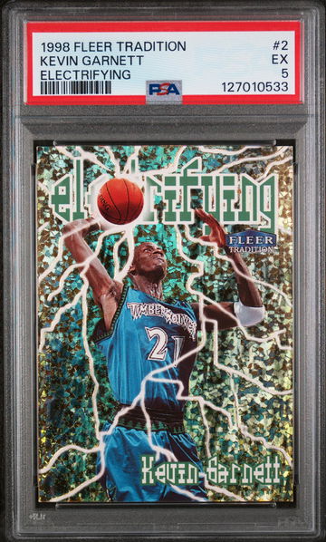 1998 Fleer Tradition Electrifying Kevin Garnett #2 /2 PSA 5