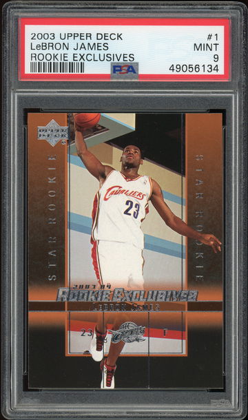 2003 Upper Deck Rookie Exclusives Lebron James PSA 9 RC