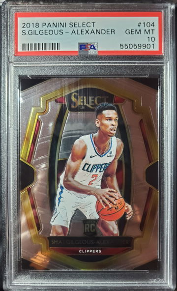 2018 panini select Shai gilgeous-Alexander rc premier level psa 10 gem mint