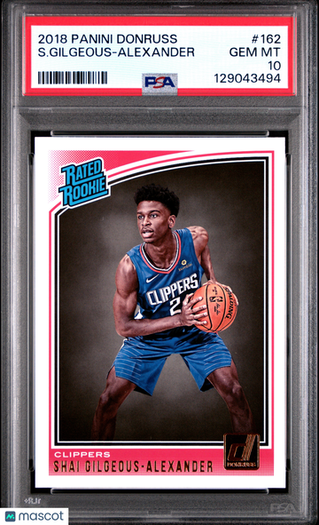 2018 Panini Donruss S. Gilgeous-Alexander #162 PSA 10