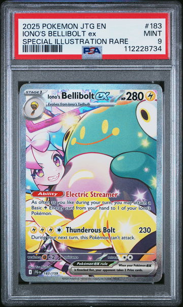 2025 POKEMON JTG EN-JOURNEY TOGETHER SIR IONO'S BELLIBOLT EX #183 PSA 9