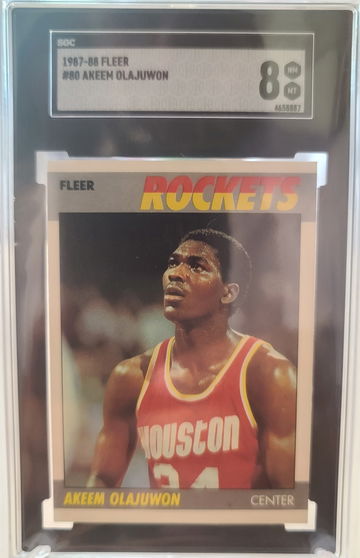 1987-88 Fleer Akeem Olajuwon SGC 8