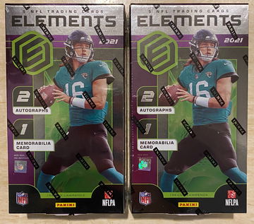 (2) 2021 Panini Elements Football Factory Sealed Hobby Boxes- Ships from APO delivery takes 7-10 business days