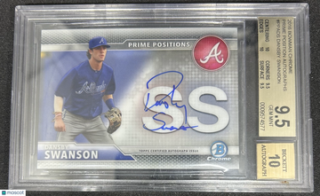 2016 Bowman Chrome Prime Position Autographs Dansby Swanson #PPADS BGS 9.5 Auto 10
