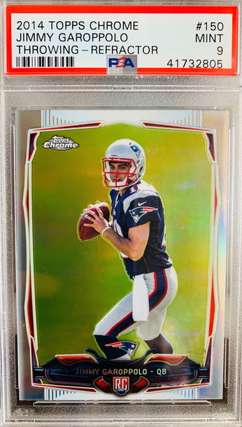 ⭐️ 2014 JIMMY GARPOLLO TOPPS CHROME REFRACTOR PSA 9 RC🔥📈 