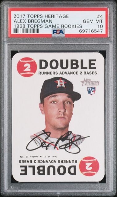 2017 Topps Heritage 1968 Topps Game Rookies 4 Alex Bregman PSA 10 RC