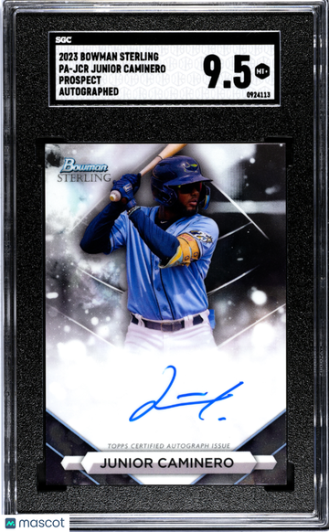 2023 Bowman Sterling Junior Caminero #PA-JCR Prospect Autograph SGC 9.5