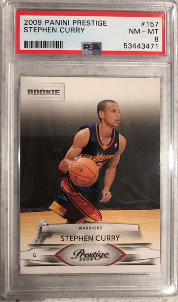 2009 Prestige Stephen Curry rookie PSA 8