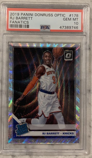 2019 Panini Donruss Optic Fanatics RJ Barrett Rookie #178 PSA Gem Mint 10