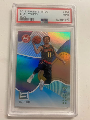 Trae Young 2018 Status Blue Rookie PSA 9