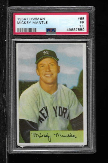 1954 BOWMAN MICKEY MANTLE PSA 1.5