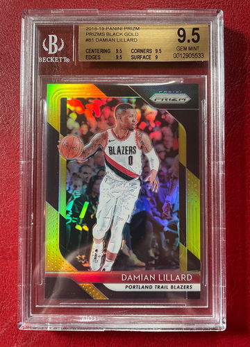 2018 Panini Prizm Black Gold Damian Lillard BGS 9.5