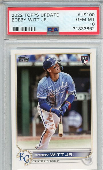 2022 Topps Update #US100 Bobby Witt Jr. RC PSA 10