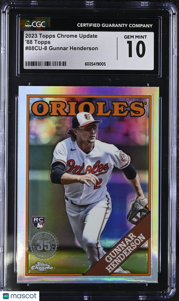 2023 Topps Chrome Update Gunnar Henderson #88CU-8 '88 Topps CGC 10