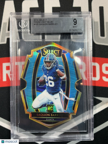 2018 Select Prizm Light Blue Saquon Barkley Die Cut /99 Bgs 9 💥 ec