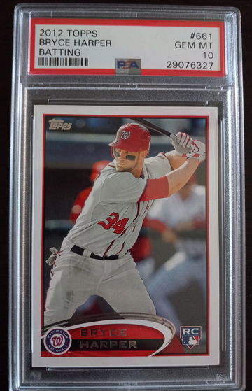 2012 Topps Bryce Harper 661 RC PSA 10 Gem-Mint