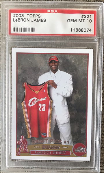 Lebron James 2003 Topps #221 Rookie PSA 10